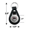 Western Oregon University Secondary Logo Black Leather Keychain - 2 of 4