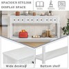 Sapphtopaz Distressed Solid Timber Console Table with 4 Drawers and Bottom Shelf, Rustic Narrow Entryway Table, 60" Long Sofa Table for Entryway - 3 of 4
