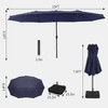 15ft Double-Side Patio Umbrella - Extra Large Outdoor Market Umbrella with Crank & Ventilation - 3 of 4