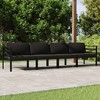 vidaXL Patio Furniture Set Outdoor Sectional Sofa Set Aluminum Anthracite - 2 of 4