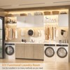 Aheaplus Wall Cabinet with Hanging Rods, Laundry Cabinet with Shelves, Reversible Cabinet with Door & Shelf Tower - 4 of 4