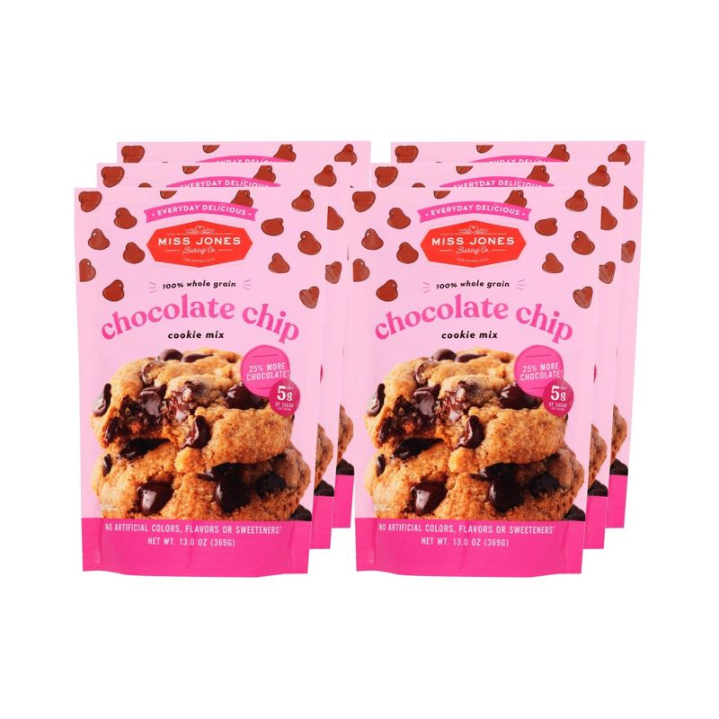 Miss Jones Baking Co. Organic Chocolate Chip Cookie Mix - Case of 6/13 oz, 1 of 7