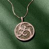 Ross-Simons 1.50 ct. t.w. Brown and White Diamond Medallion Pendant Necklace in 18kt Rose Gold Over Sterling - 3 of 4