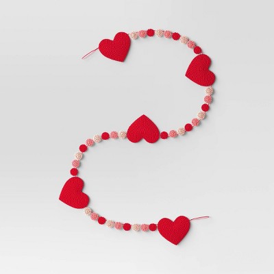 Beaded Heart Valentine's Garland - Threshold™