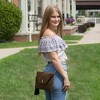 Pavilion Gift Company - Valerie Chocolate - 10.5" x 0.5" x 7.5" Oversized Clutch - Handbags - 4 of 4