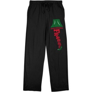 A Christmas Story Fragile Men's Black Sleep Pajama Pants - 1 of 4