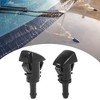 Unique Bargains Front Windshield Wiper Nozzles for Mitsubishi Eclipse Galant with Gaskets - Black Pack of 2 - 3 of 4