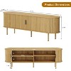 70.1" TV Stand with Sliding Doors and Storage, Wooden Media Console for TVs Up to 80", For Living Room, Bedroom, or Hallway - 2 of 4