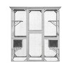 LAOTIES 72" Outdoor Cat Enclosure with Roof,Large Wooden Catio Cage with 3 Platforms And 2 Sleeping Houses - 3 of 4