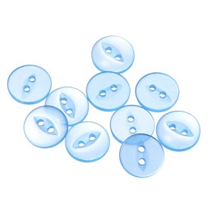 Unique Bargains Round Resin 2-Hole Fish Eye Craft Replacement Sewing Button 10 Pcs - 1 of 4