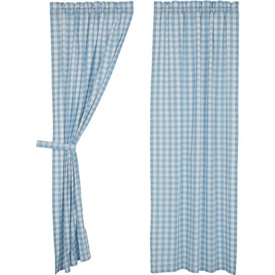 Annie Buffalo Blue Check Panel Set of 2 84x40