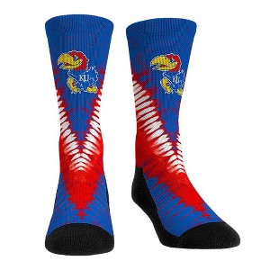 NCAA Kansas Jayhawks - V Shape Tie Dye Rock 'Em Socks - 1 of 1