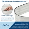 4X2x1 FT Galvanized Raised Garden Bed, 2 Pack Outdoor Oval Metal Planter Box with Open Base, Garden Bed Planter for Vegetables Flower Fruits, Green - 4 of 4