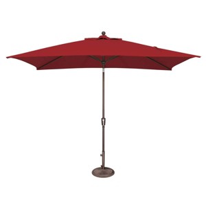 SimplyShade Catalina 120" Octagon Push Button Tilt Umbrella in Black/Really Red - 1 of 1