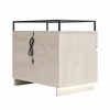 Sapphtopaz Modern Nightstand with Drawers & Tempered Glass Top Shelf Wood Bedside Table with LED Durable Side Table for Bedroom, Living Room - 2 of 4