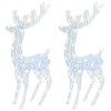 vidaXL Reindeer Christmas Decoration Cold White Acrylic - 3 x 1 x 6 ft Cold White 2-Pack - 3 of 4