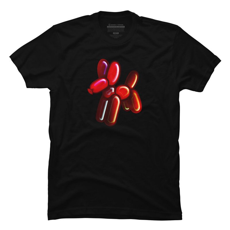 Men's Design By Humans Balloon Animal - Dog (red) By TaliRachelle T-Shirt, 1 of 5