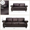 Living Room Furniture Sets,Mid-Century Vintage Sofa Couches with Rivet Design - 4 of 4