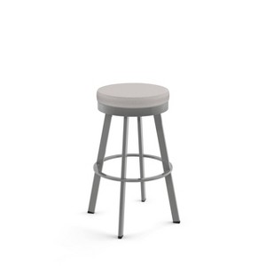 Amisco Swice Upholstered Counter Height Barstool: Polyester, Steel Frame, 26" Seat - 1 of 4