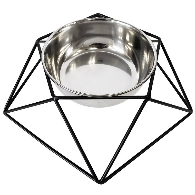 Country Living Elevated Dog Bowl - Modern Artisan Geometric Design, Single Pet Feeder, Stylish & Sturdy, Ideal for Medium to Large Dogs, 5 of 8