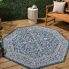 Palazzo Vine and Border Textured Weave Indoor/Outdoor Area Rug  - JONATHAN Y - 4 of 4