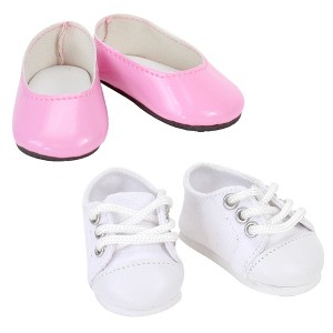 Sophia’s Dressy Pink Flats and White Sneakers for 14.5" Dolls - 1 of 4