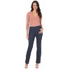 Rekucci Women's Pull-On Straight Leg Pants with Pockets & Tummy Control – Office Workwear Stretch Trousers - 4 of 4