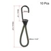 Unique Bargains Outdoor Camping Tent Canopy Awnings Cover 6 Inch Tarp Straps Elastic Cords with Hook Dark Green 10 Pack - image 2 of 4