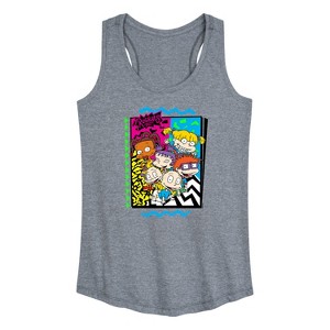 Women's - Rugrats - Retro 90's Style Tommy and Friends Graphic Racerback Tank - 1 of 4