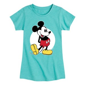 Girls' - Disney - Mickey Classic Fitted Short Sleeve Graphic T-Shirt - 1 of 4