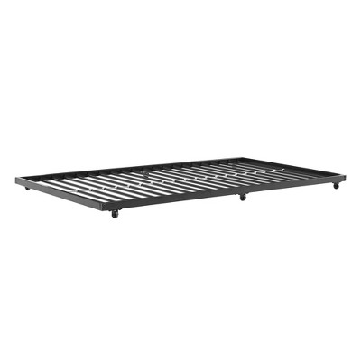 Twin Roll Out Trundle Bed Frame Black, Iron Twin Bed With Trundle