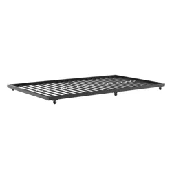 Twin Roll Out Trundle Bed Frame Black – Saracina Home