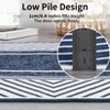8x10 Rugs for Living Room ¨C Modern Washable Area Rug with Border, Non-Slip Stain Resistant Low Pile Carpet (Blue) - 4 of 4