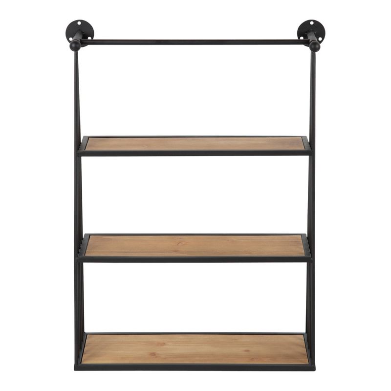 23&#34; x 30&#34; Nevin Wall Mounted Hanging Shelf Rustic Brown/Black - Kate and Laurel, 3 of 9