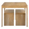 CAVINAS Dining Table Set for 4 Farmhouse Rectangular 3-piece Dining Set with 2 Wood Benches for Kitchen - 4 of 4
