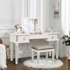 Vanity Table,Vanity Table With Flip-Top Mirror And Drawers,Vanity Table And Stool,Flip Up Dressing Table,Vanity Set For Bedroom-Cuddlewood - 2 of 4