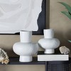 CosmoLiving by Cosmopolitan Set of 2 Ceramic Gourd Style Vase White: Modern Stoneware, Amphora Shape, Tabletop Decor - 2 of 4