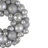 Northlight 3-Finish Shatterproof Ball Christmas Wreath - 13" - Silver - Unlit - 3 of 3