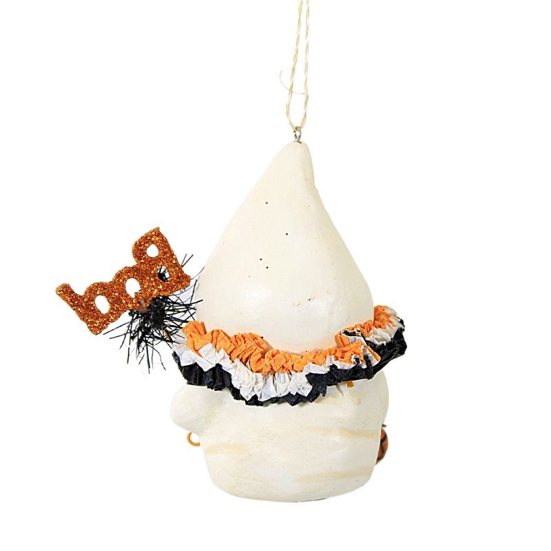 Bethany Lowe 3.0 Inch Little Boo With Boo Halloween Ghost Pumpkin Tree Ornaments, 3 of 4