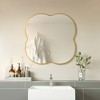 Beautyolove 28 in. W x 28 in. H Scalloped Gold Aluminum Alloy Framed Wall Mirror Quatrefoil Decorative Wall Mirror - 4 of 4