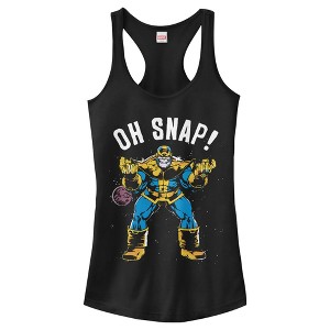 Juniors Womens Marvel Thanos Retro Oh Snap Racerback Tank Top - 1 of 4