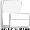 Hamilco Blank Cards and Envelopes White Cardstock Paper 5.5" x 8.5" folded 100 Pack - 2 of 4