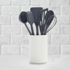 GreenPan 7pc Platinum Silicone Utensil & Crock Set Charcoal Gray: BPA-Free, Dishwasher-Safe, Steel & Silicone, 8 Pieces - 2 of 4