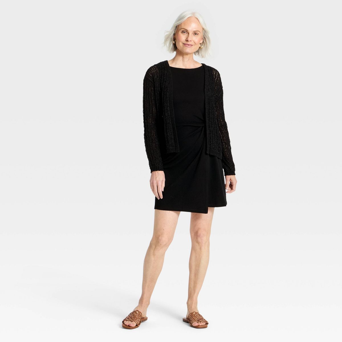 Women's Ruched Side-Knot Mini Dress - A New Day™ - thumbnail 3