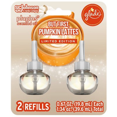 Glade PlugIns Scented Oil Air Freshener Refills - Pumpkin Spice Latte - 1.34oz/2ct