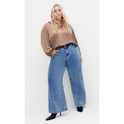 Women's Plus Size Maia Top - almond | CITY CHIC
