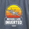 Women's Top Gun Because I Was Inverted Graphic Racerback Tank - Heather Blue - 4X - 2 of 4