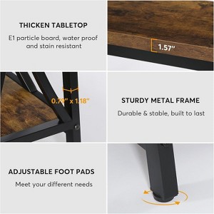 Gulches Industrial Vintage Rustic 70.9" 2-Tier Console Table, Sofa Table Behind Couch with Shelves, Rustic Brown - 1 of 4