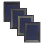 9.45" x 11.75" Traditional Photo Album Navy Blue - Kate & Laurel All Things Decor