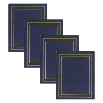 9.45" x 11.75" Traditional Photo Album Navy Blue - Kate & Laurel All Things Decor